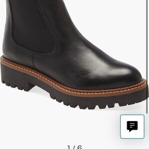 Caslon Miller Black Leather Water Resistant boots